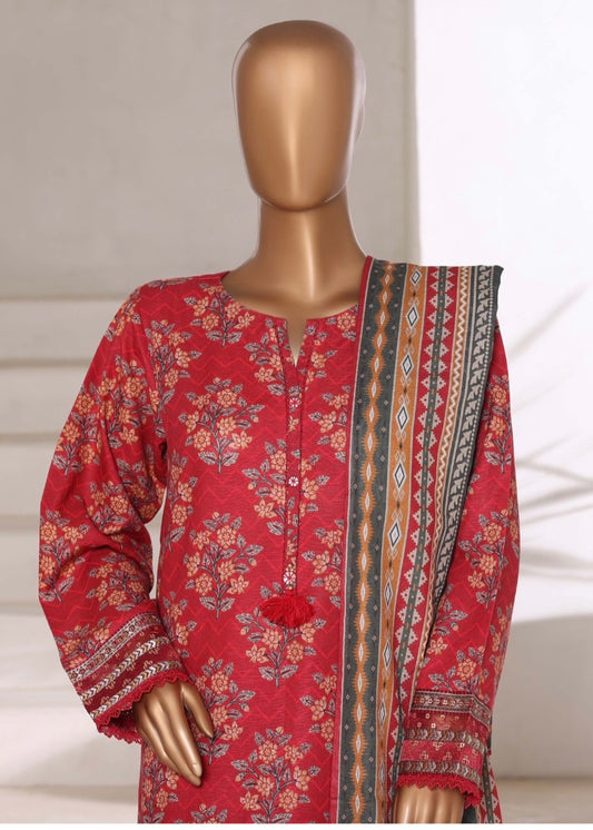 MCSBW103-EMBROIDERED KHADDAR SUIT