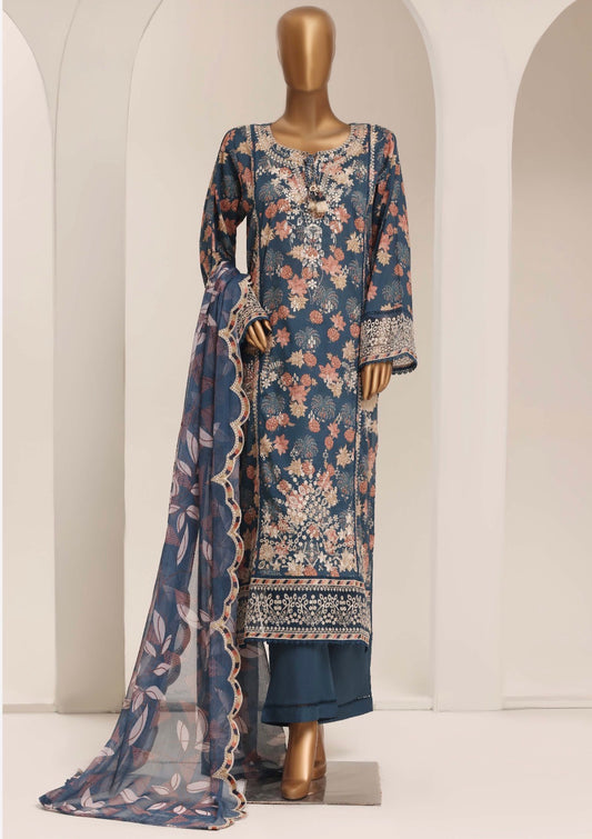 MCSBF412-PREMIUM EMBROIDERED LAWN SUIT