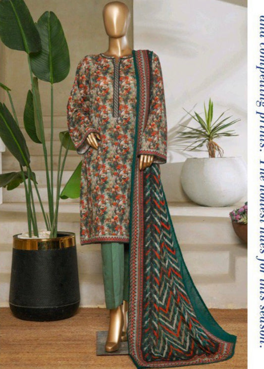 MCBS1008-PRINTED LAWN SUIT