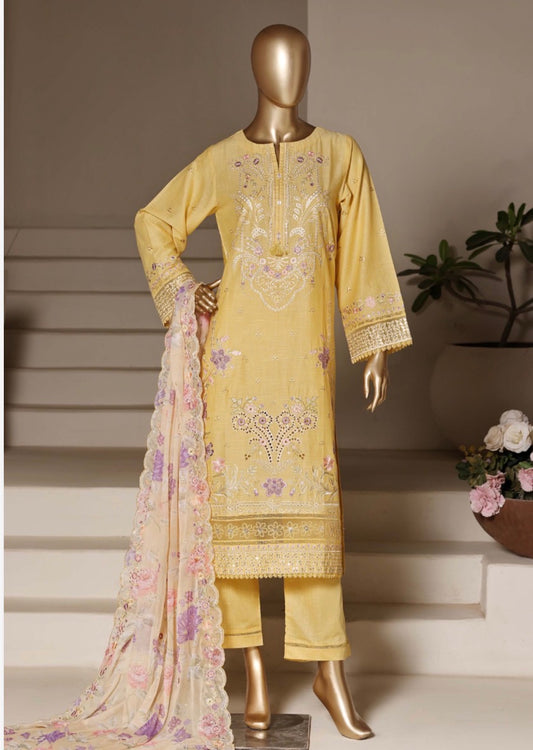 MCSBF365-PREMIUM EMBROIDERED LAWN SUIT