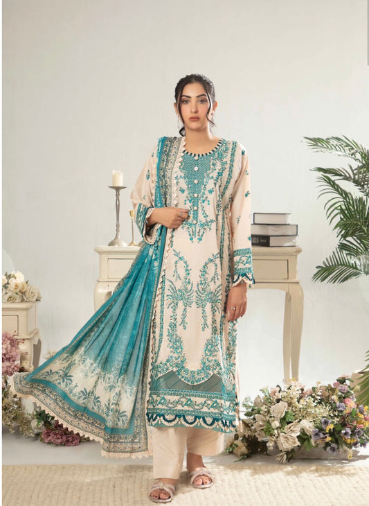 MCGA379-PREMIUM EMBROIDERED LAWN SUIT