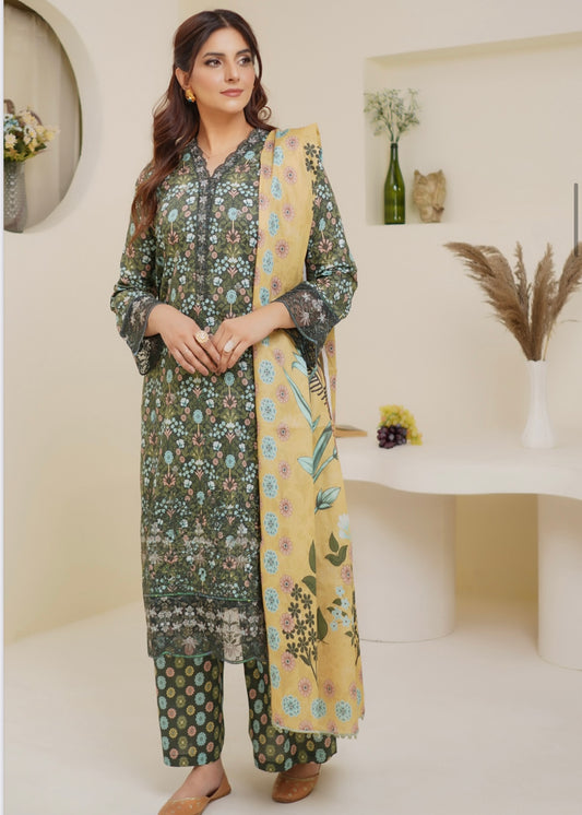 MCMR 210-EMBROIDERED LAWN SUIT