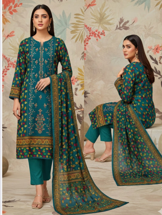 MCD148-PRINTED COTTON SUIT