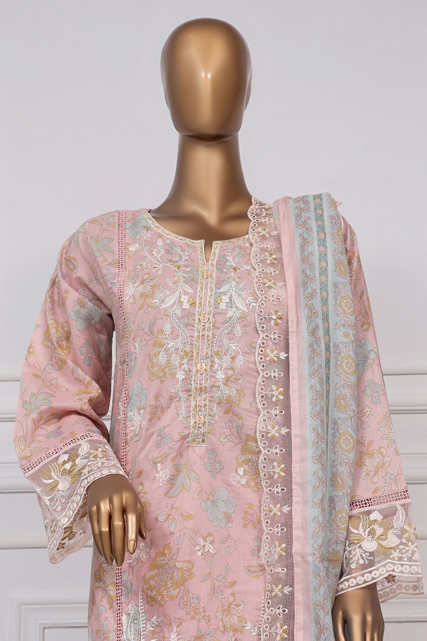 MCSBS109-PREMIUM EMBROIDERED LAWN SUIT