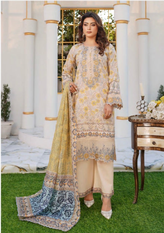 MCMR576-PREMIUM LAWN EMBROIDERED SUITS