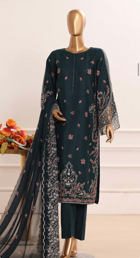 MCHZ109-PREMIUM EMBROIDERED LAWN SUIT