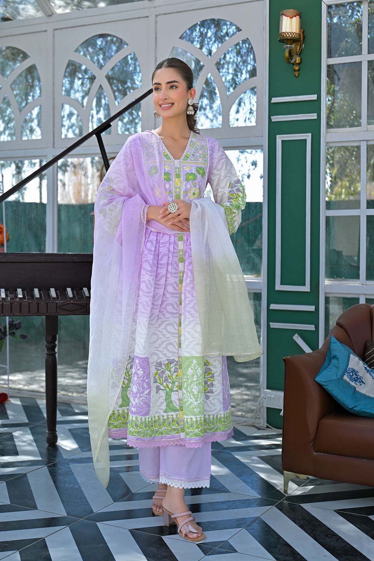 MCIN107-PREMIUM COTTON ANARKALI SET