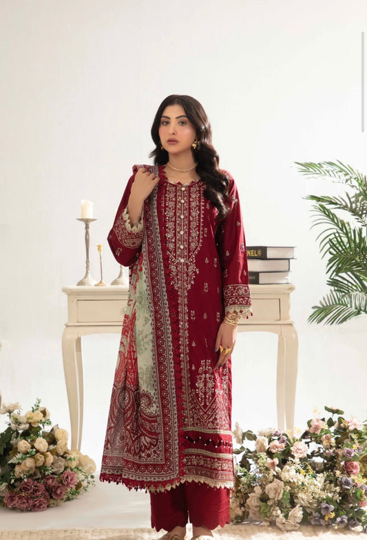 MCGA376-PREMIUM EMBROIDERED LAWN SUIT