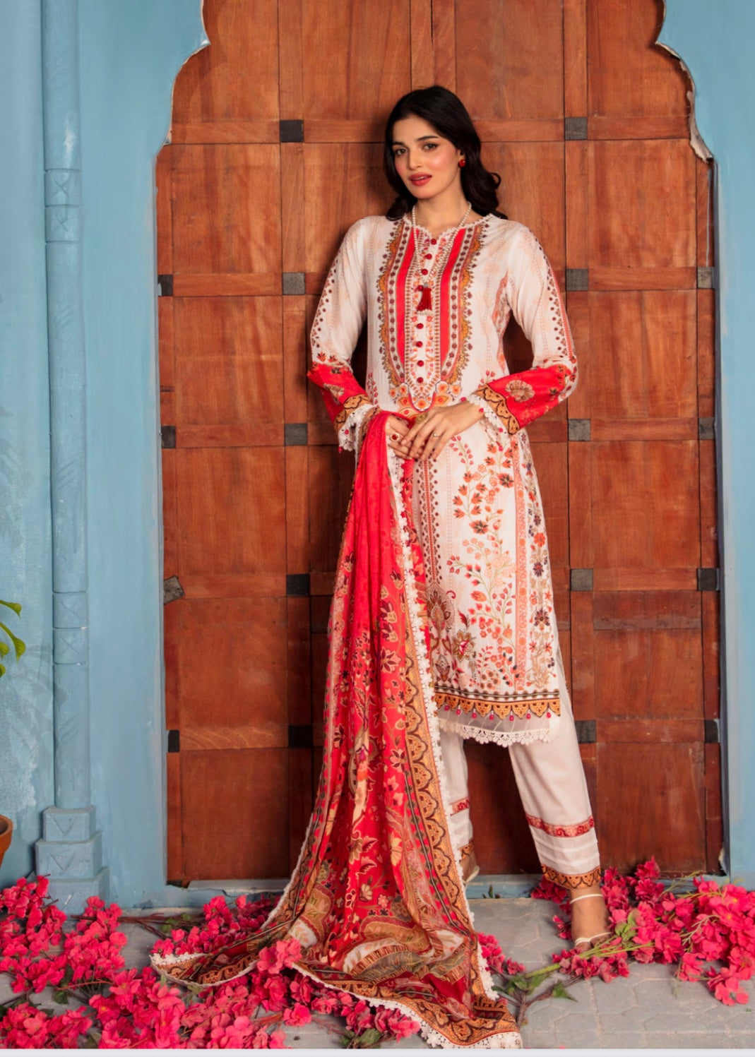 MCGA312-EMBROIDERED LAWN SUIT