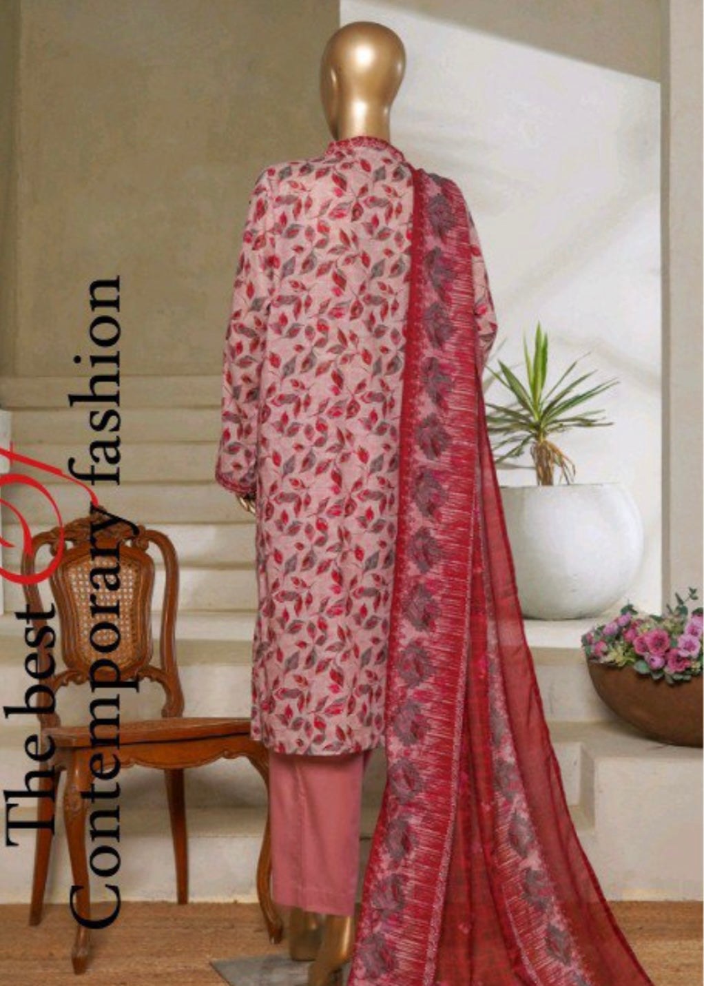 MCBS1005-PRINTED LAWN SUIT