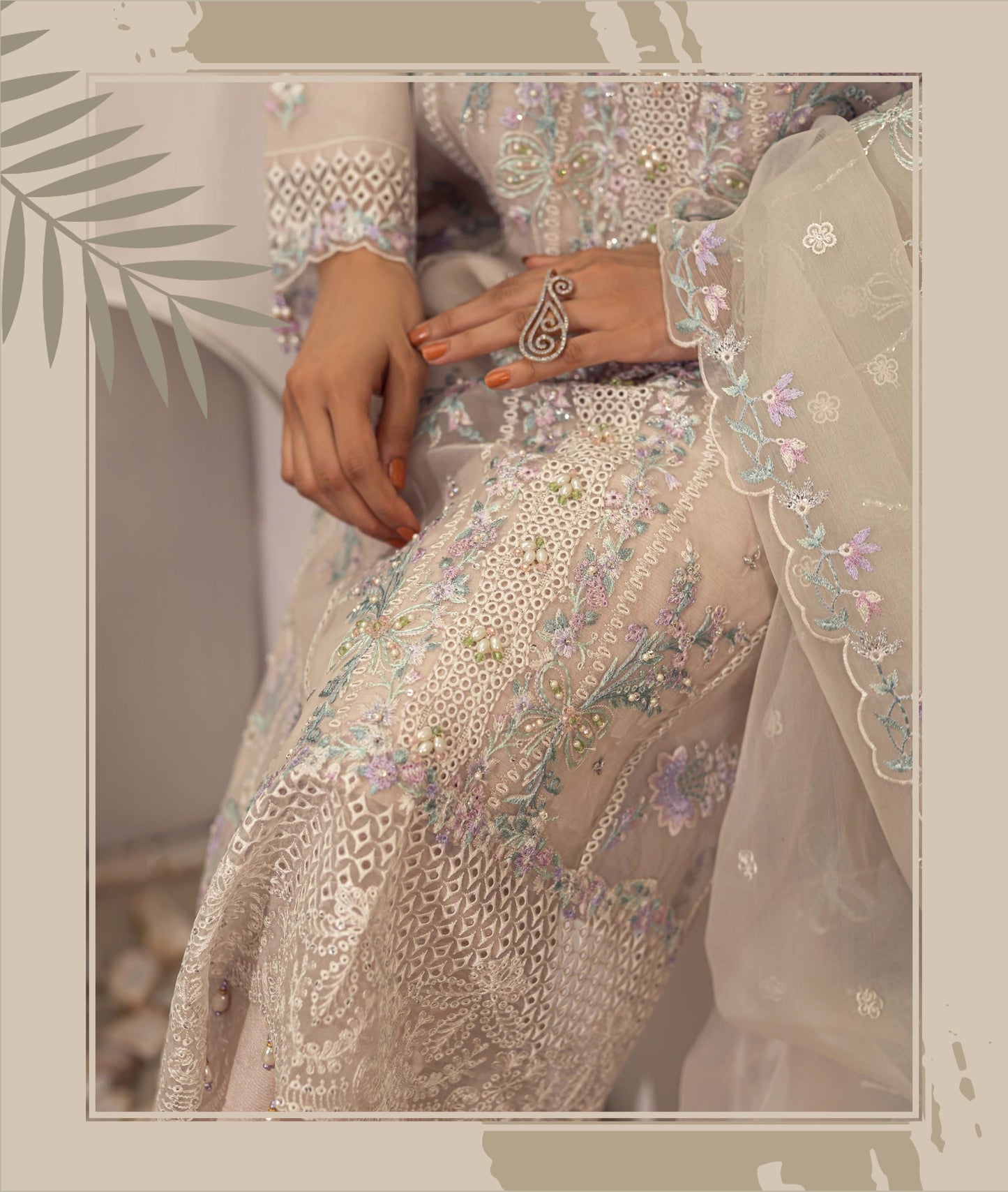 MC280-LUX EMBROIDERED ORGANZA
