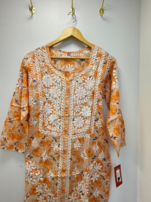 MCCK118-PREMIUM CHIKANKARI KURTI SET