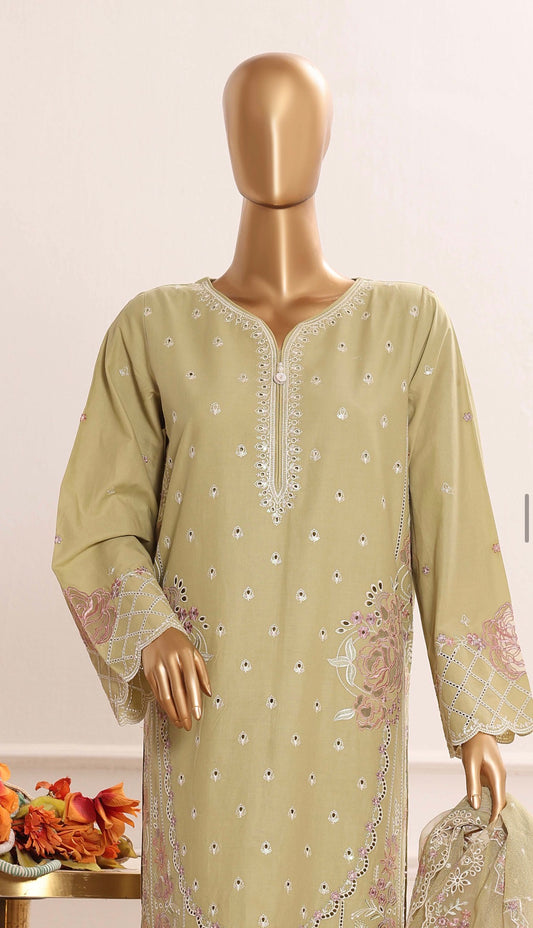 MCHZ111-PREMIUM EMBROIDERED LAWN SUIT