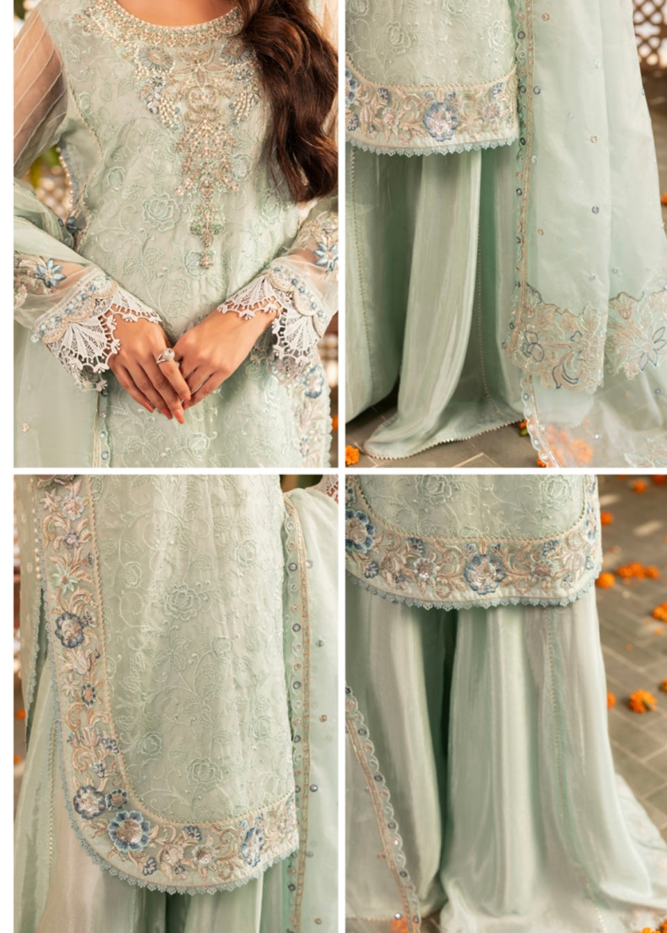 MCZH201-PREMIUM ORGANZA SUIT