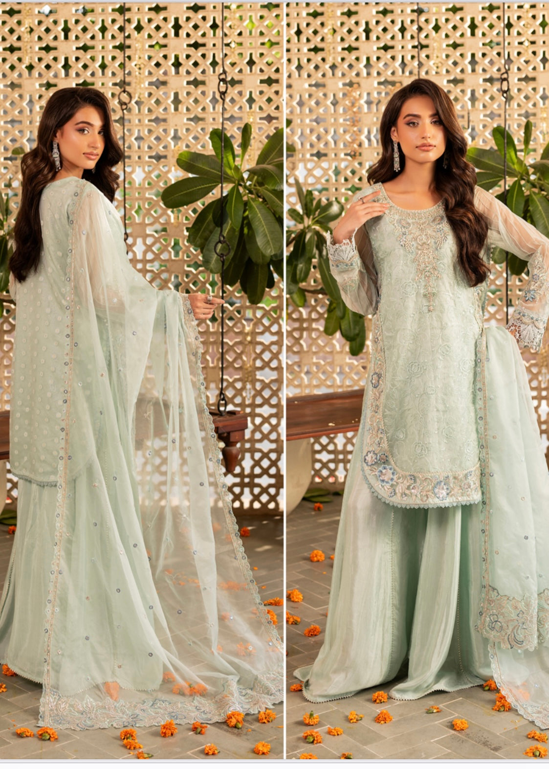 MCZH201-PREMIUM ORGANZA SUIT