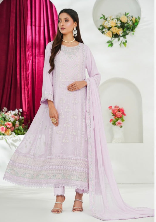 MCAG62-PREMIUM CHIFFON EMBROIDERED GOWN SUITS