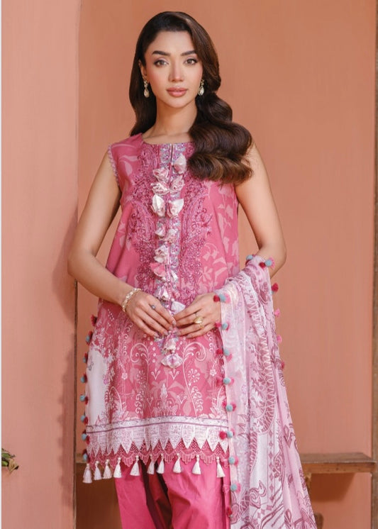 MCJ323-PREMIUM EMBROIDERED LAWN SUIT
