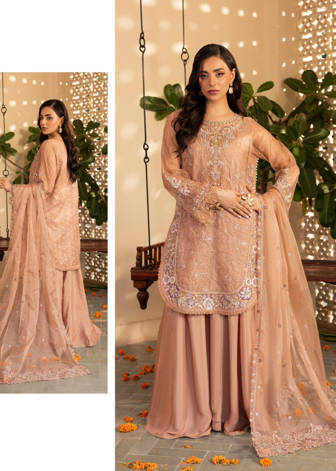 MCZH202-PREMIUM ORGANZA SUIT