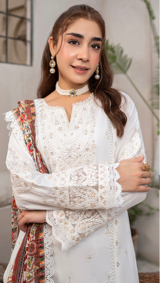 MCGA360-PREMIUM EMBROIDERED LAWN SUIT