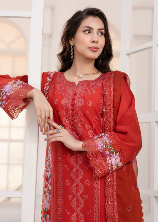 MCMU141-LUXURY EMBROIDERED LAWN SUIT