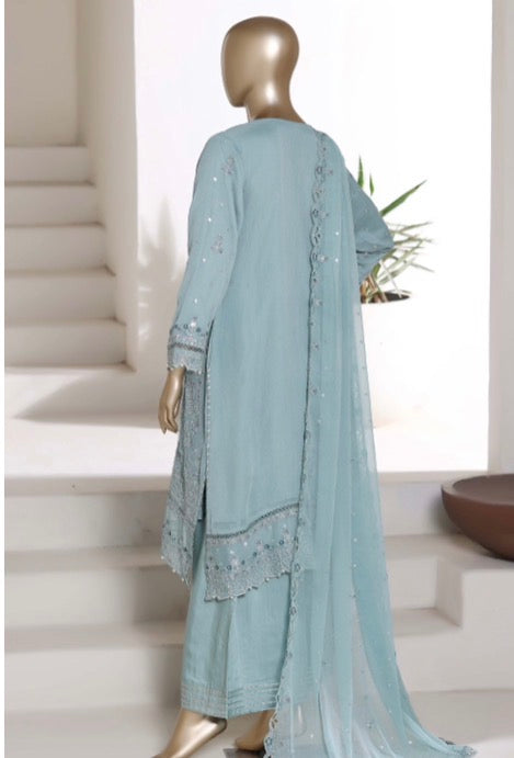 MCSBF310-CHIFFON EMBROIDERED SUITS