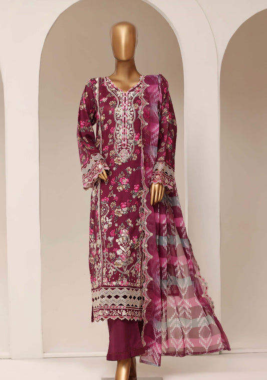 MCSBF405-PREMIUM EMBROIDERED LAWN SUIT