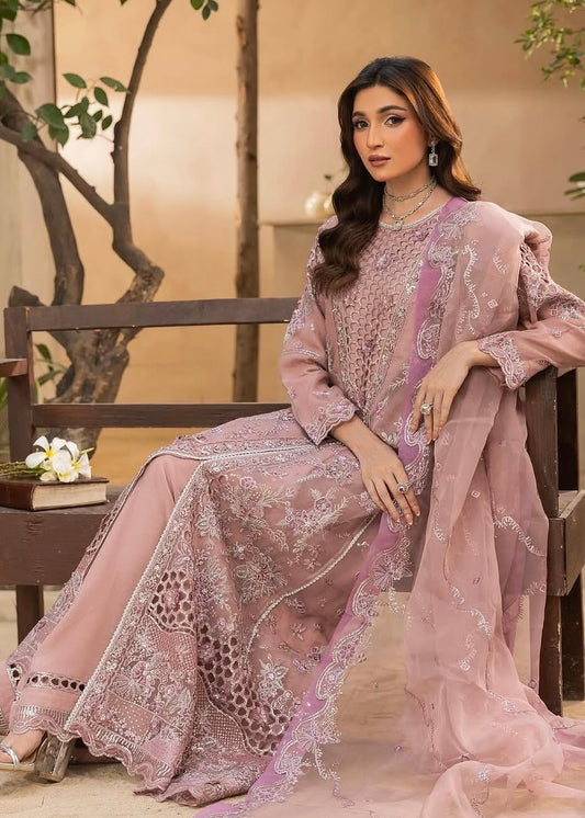 MCH102-LUXURY EMBROIDERED ORGANZA SUIT