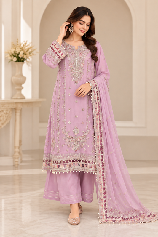 MCMB104-PREMIUM CHIFFON SUIT