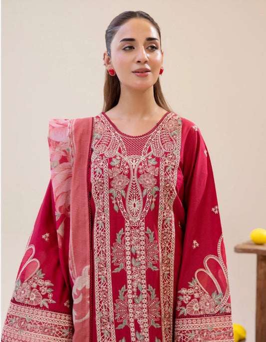MCAD114-PREMIUM COTTON EMBROIDERED SUIT