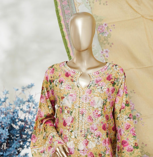 MCBS869-PREMIUM EMBROIDERED LAWN SUIT