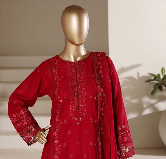 MCSBF366-PREMIUM EMBROIDERED LAWN SUIT