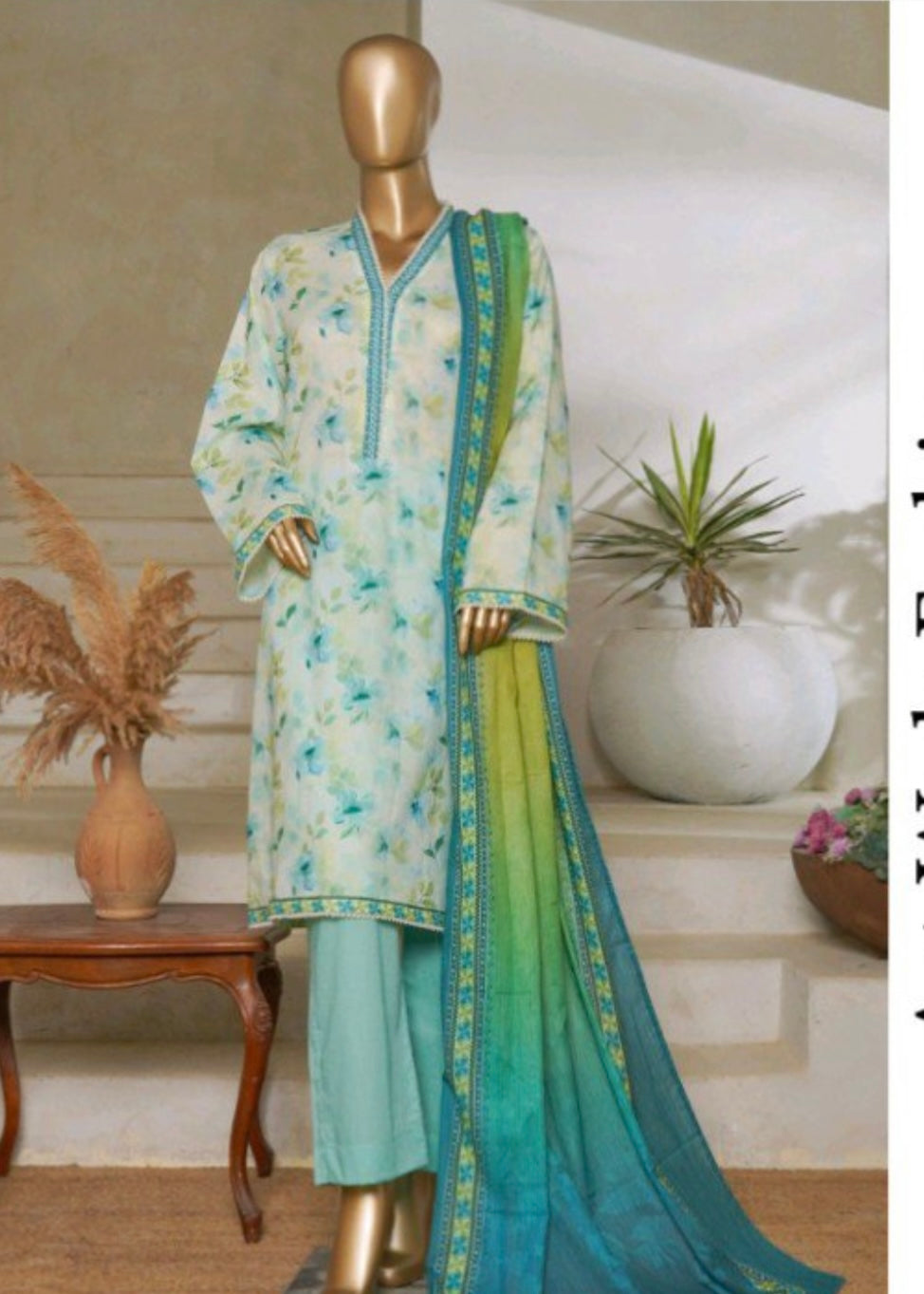 MCBS1004-PRINTED LAWN SUIT