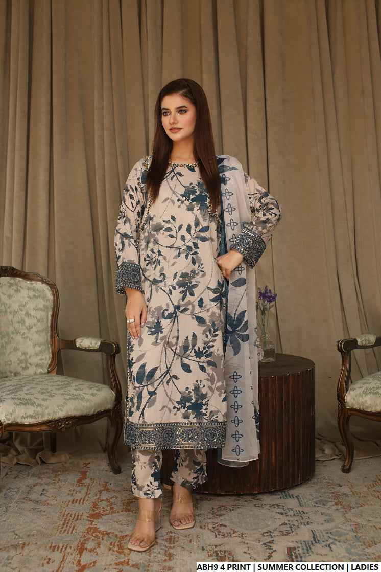 MCMH102-EMBROIDERED LAWN SUIT