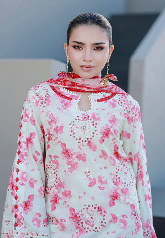MCZB125-PREMIUM EMBROIDERED LAWN SUIT