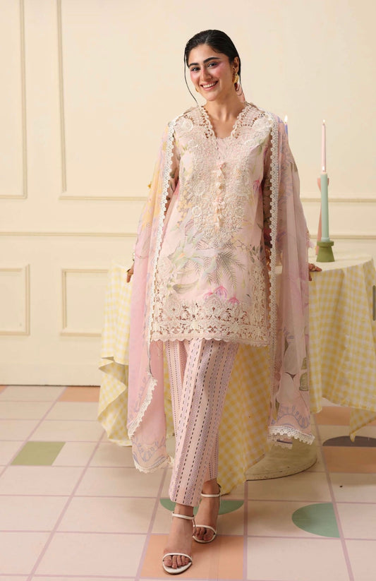 MCMS107-PREMIUM LAWN UNSTICHED SUIT