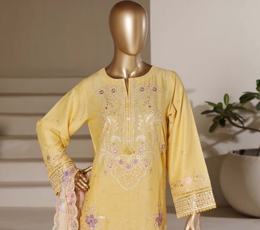 MCSBF365-PREMIUM EMBROIDERED LAWN SUIT