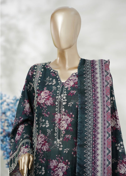 MCBS868-PREMIUM EMBROIDERED LAWN SUIT