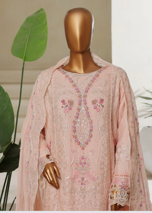 MCSB708-LUXURY CHIFFON EMBROIDERED SUIT