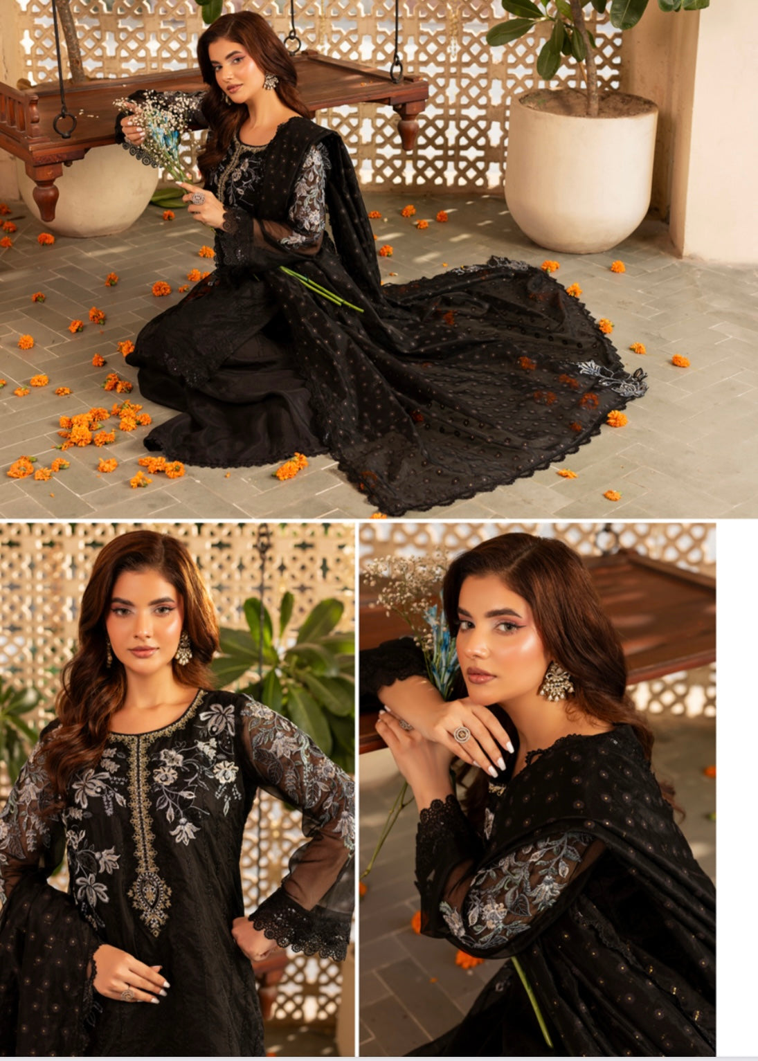 MCZH206-PREMIUM ORGANZA SUIT