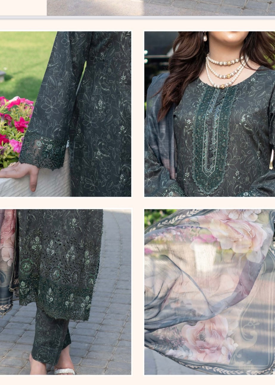 MCMR113-EMBROIDERED LAWN DUIT