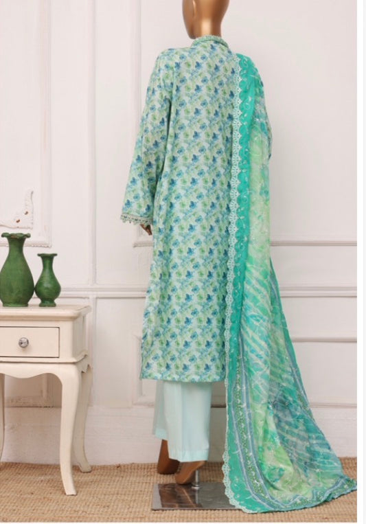 MCBS1081-PREMIUM EMBROIDERED LAWN SUIT
