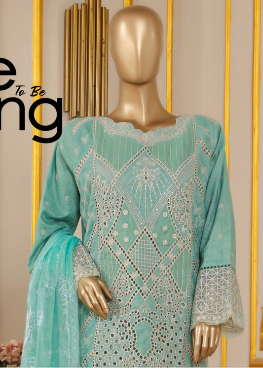 MCBS905-EMBROIDERED LAWN SUIT WITH CHIFFON DUPATTA