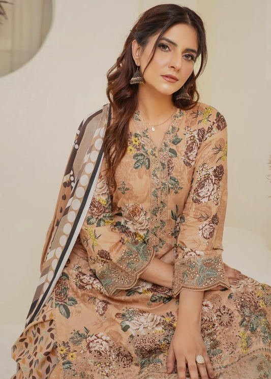 MCMR 204-EMBROIDERED LAWN SUIT