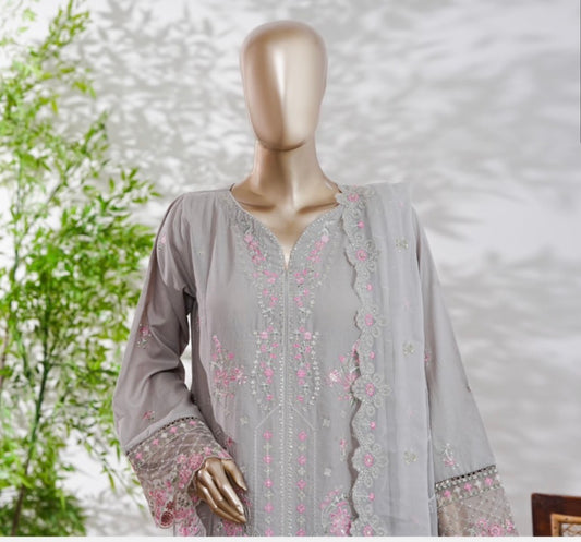 MCBS131-PREMIUM EMBROIDERED LAWN SUIT