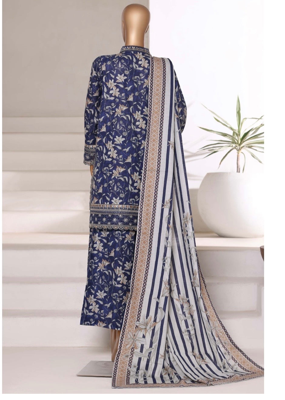 MCSBW107-EMBROIDERED KHADDAR SUIT