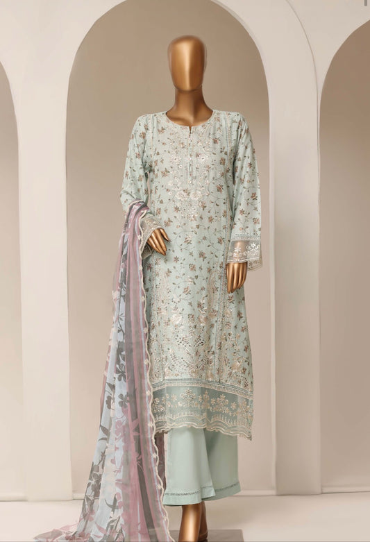 MCSBF404-PREMIUM EMBROIDERED LAWN SUIT
