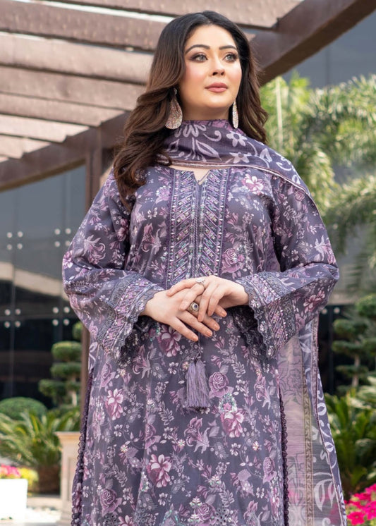 MCMR108-EMBROIDERED LAWN SUIT