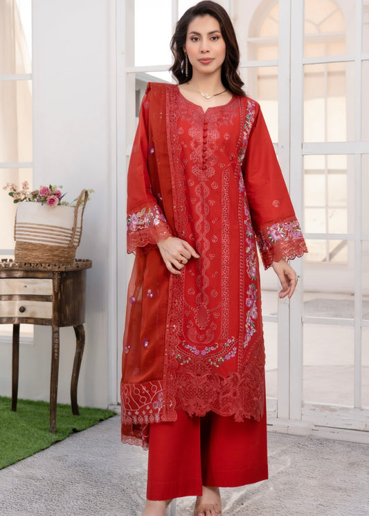 MCMU141-LUXURY EMBROIDERED LAWN SUIT