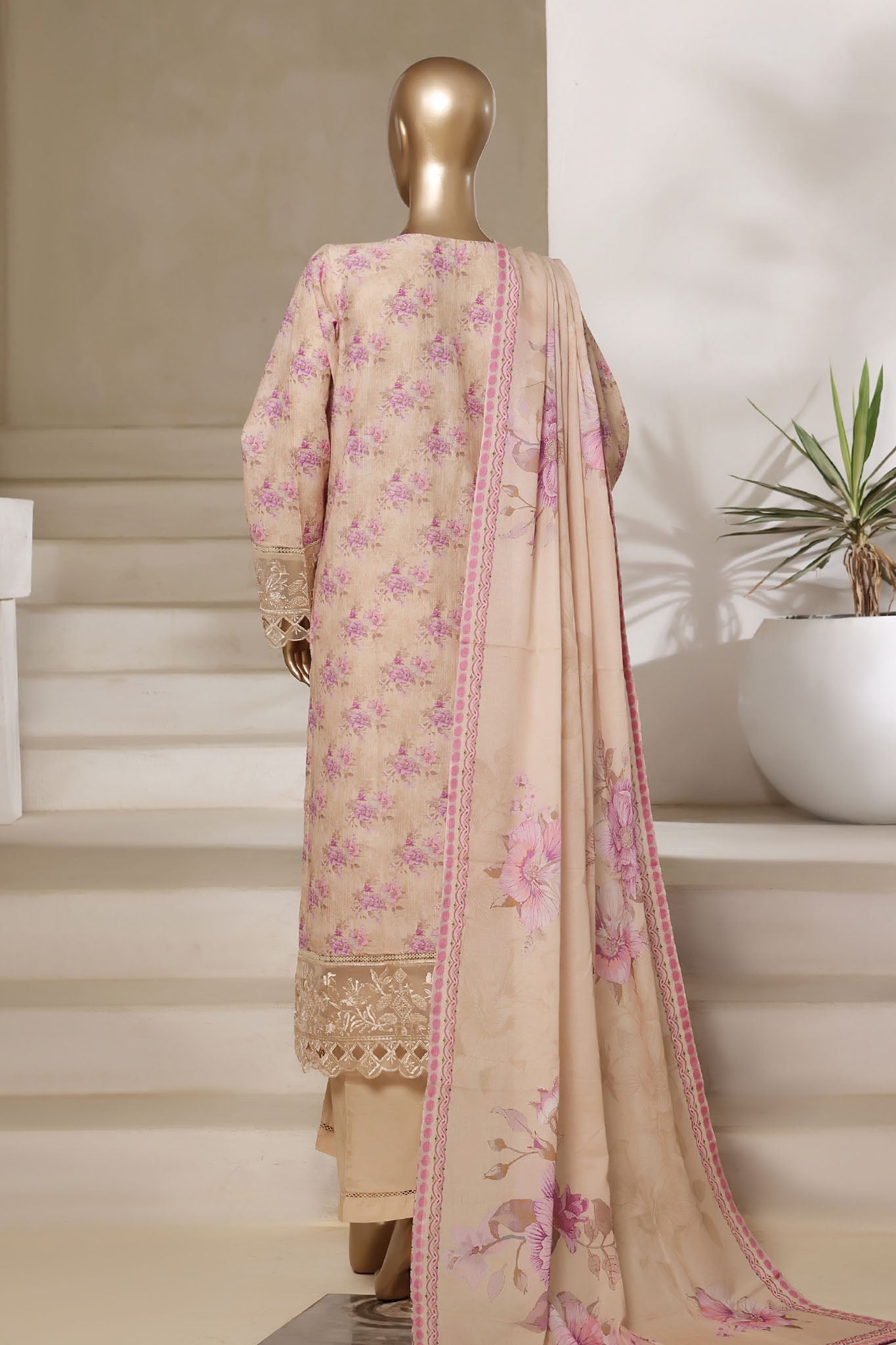 MCSBS102-PREMIUM EMBROIDERED LAWN SUIT