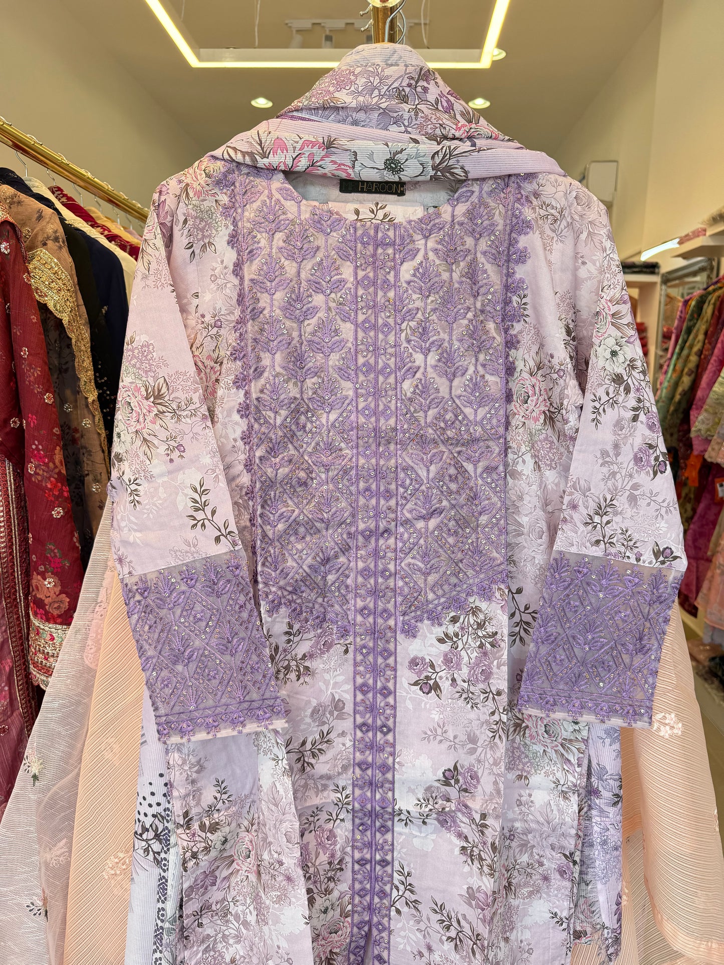 MCMH114-EMBROIDERED LAWN SUIT